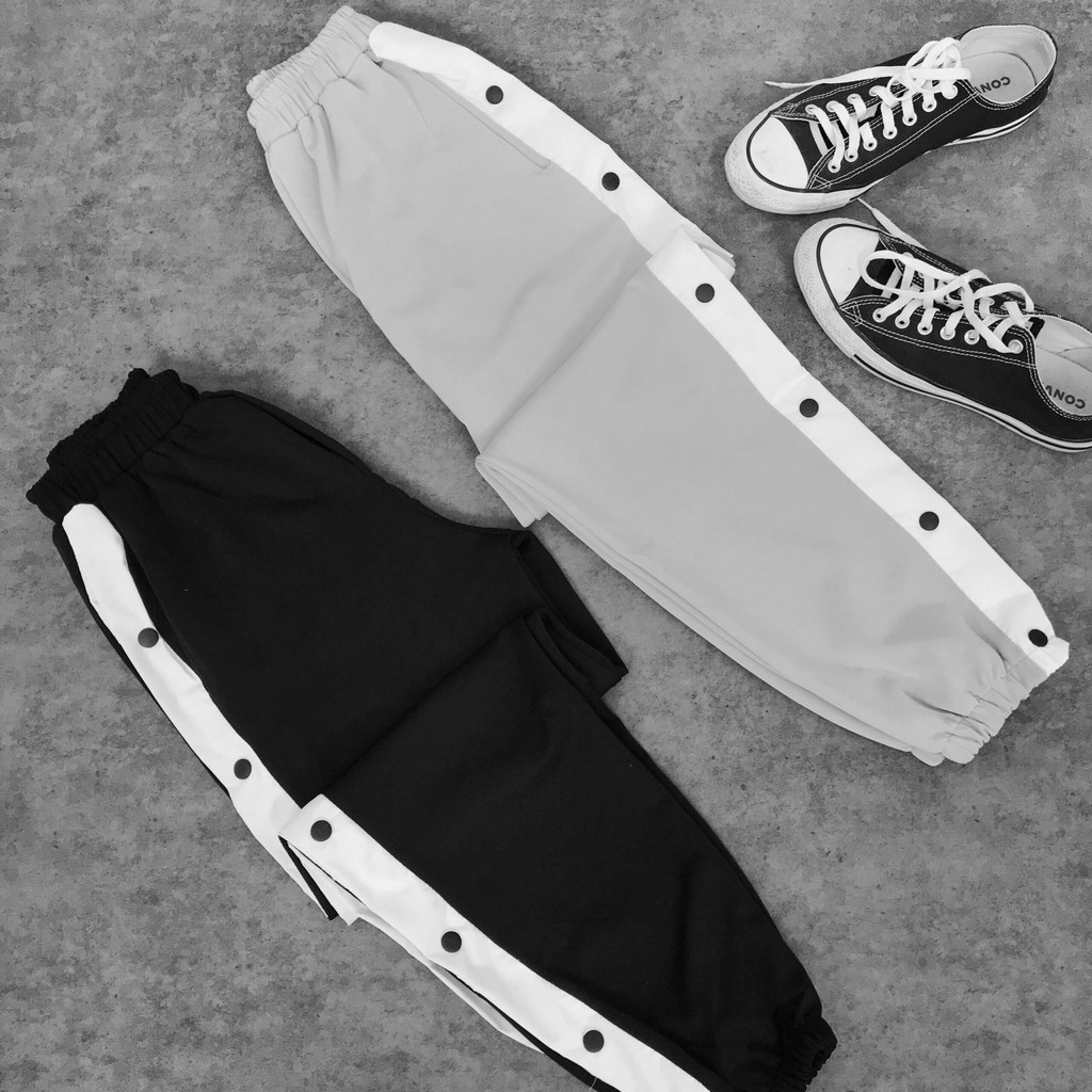 Quần dài Buttons Pants, JACKLANE , Quần dáng rộng Unisex Jack Lane ống xuông cạp chun phong cách Hàn | BigBuy360 - bigbuy360.vn