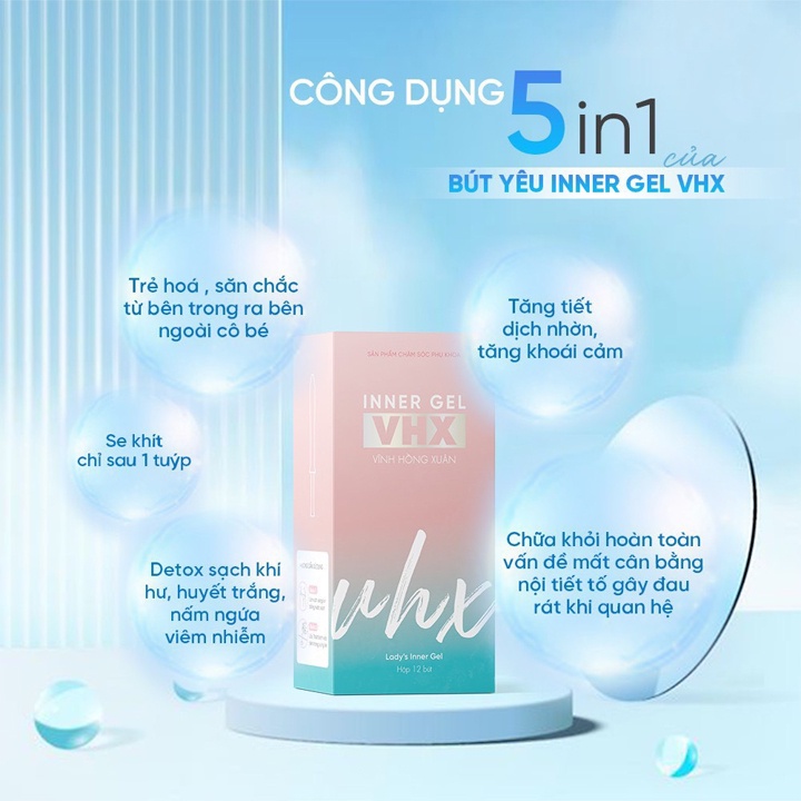Bút tình yêu vĩnh hồng xuân inner gel VHX Slimming Care Mit Beauty khử mùi làm hồng se khít vùng kín