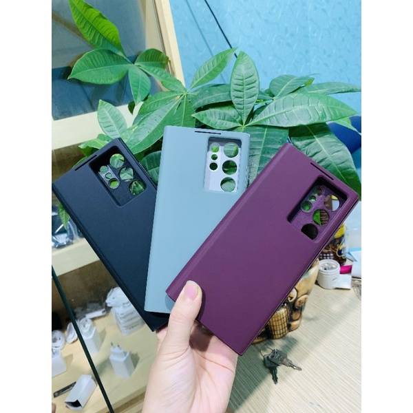 Bao Da Smart Clear View Cover S22 Ultra Chính Hãng.
