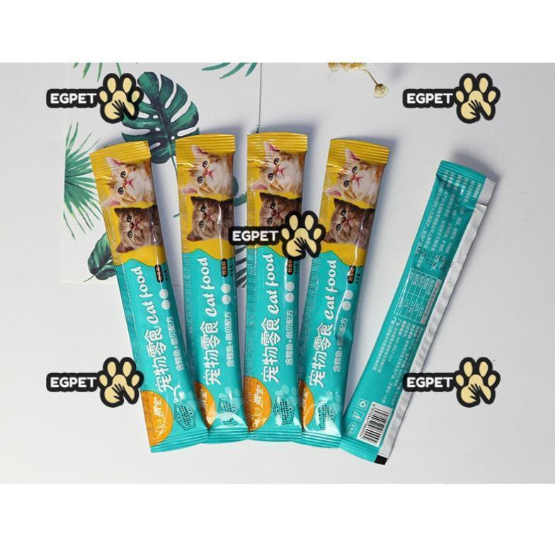 Súp thưởng, bổ sung dinh dưỡng, vitamin,mượt lông, tăng cân, vỗ béo cho mèo- thanh 15G