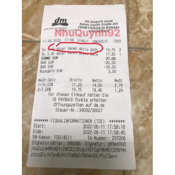 Viên uống Abtei Venen Aktiv Dragees giãn tĩnh mạch