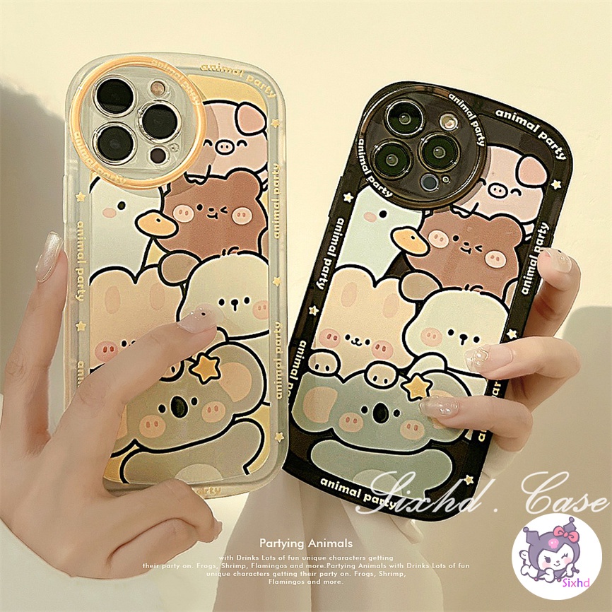 Ốp Lưng Điện Thoại cho OPPO A77s A57 A17 A16 A15 A76 A78 A95 A96 A55 A17K A74 A54 A7 A5s A3s A12 A53 A33 A32 A31 A9 A5 A94 A92 A52 Reno 8T 8Z 7Z 6Z F11 sixhd Ốp Điện Thoại Mềm In Hình Gấu Koala Cho