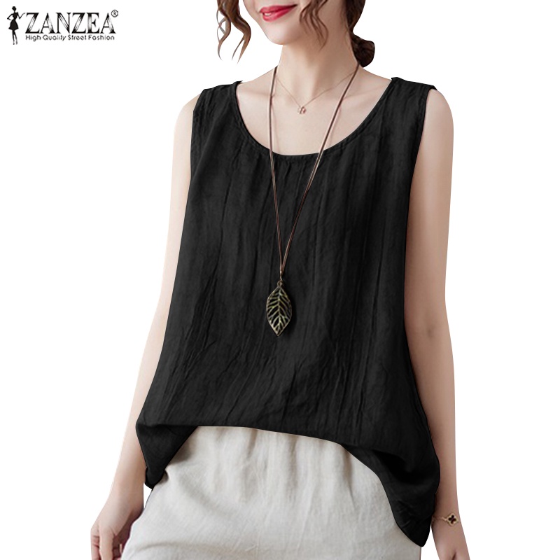 Áo nữ Zanzea không tay màu trơn thời trang