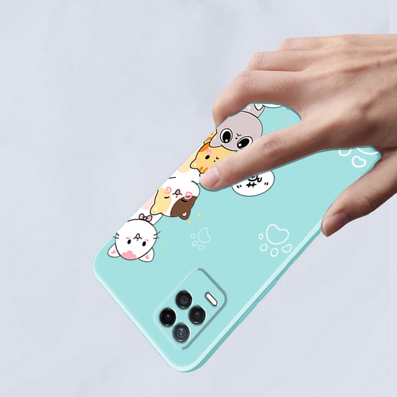 Ốp lưng OPPO A54 4g Ốp Điện Thoại Silicon Mềm Mịn Bảo Vệ Cho OPPO A54 4g DZMM01 viền vuông cute