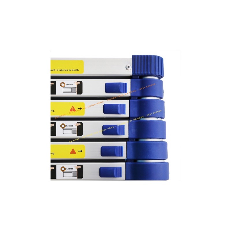 Thang nhôm rút đơn thợ điện nikawa chính hãng 3m2 nk-32, 3m8 nk-38, 4m4 nk-44, 4m8 nk-48 aluminium telescopic ladder