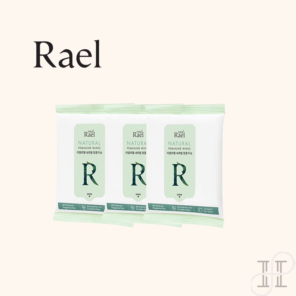 Korea Rael Natural Feminine Wipes I Intimate Wipes I Flushable Wipes I không gây dị ứng I Sensitive Skin