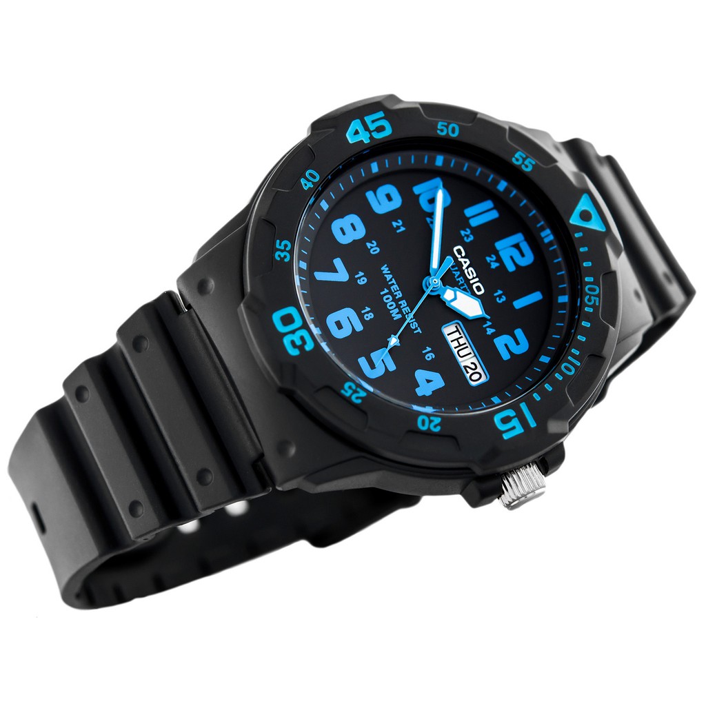 Đồng hồ nam dây nhựa Casio Standard chính hãng Anh Khuê MRW-200H-2BVDF (44mm)