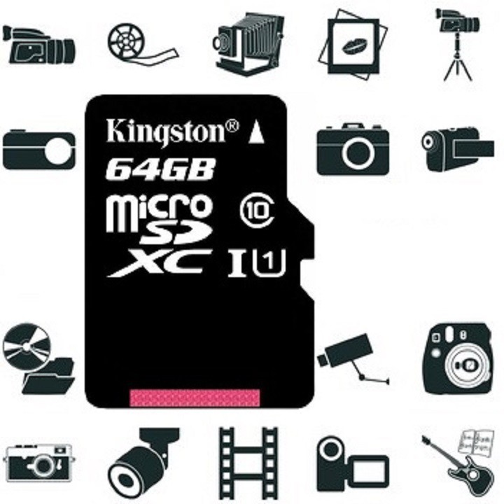 Thẻ nhớ MicroSD Kingston 64GB – MicroSD Class10  – Bảo hành 5 năm – CHÍNH HÃNG – Kèm Adapter