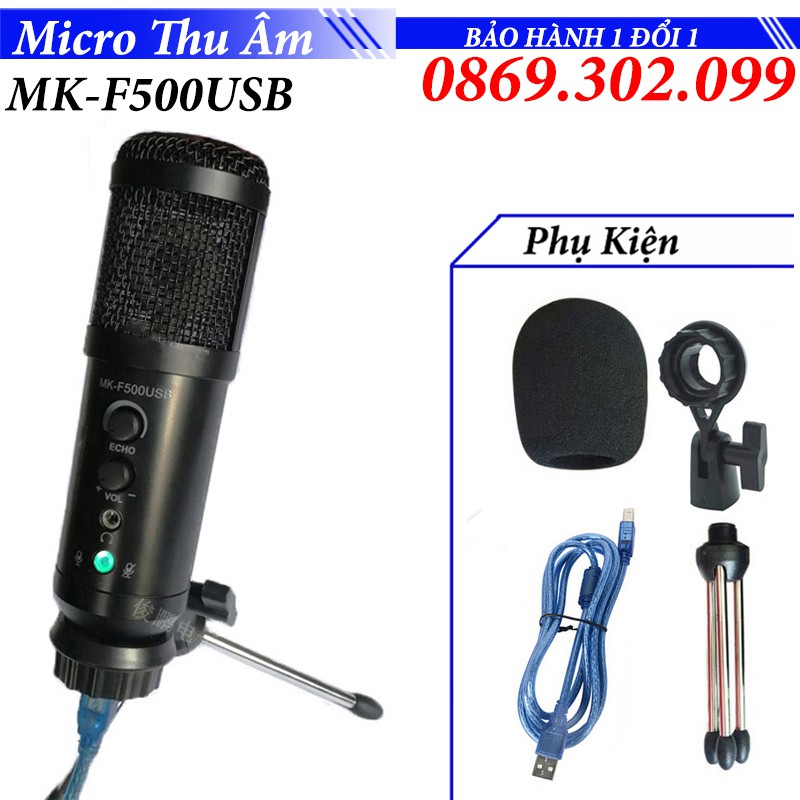 [Mã ELHACE giảm 4% đơn 300K] Micro Karaoke không cần cài đặt F500USB Sử dụng cổng USB 2.0 - Microphone LiveStream