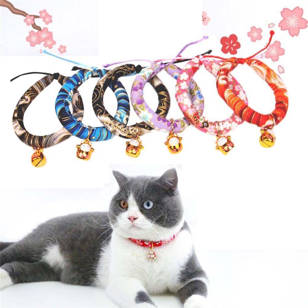 GIOVANNI Vòng Cổ Thú Cưng Gắn Chuông Dễ Thương Phong Cách Nhật Bản