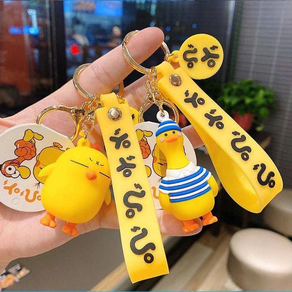 Móc Khóa Hình Gà Con Hoạt Hình Đáng Yêu