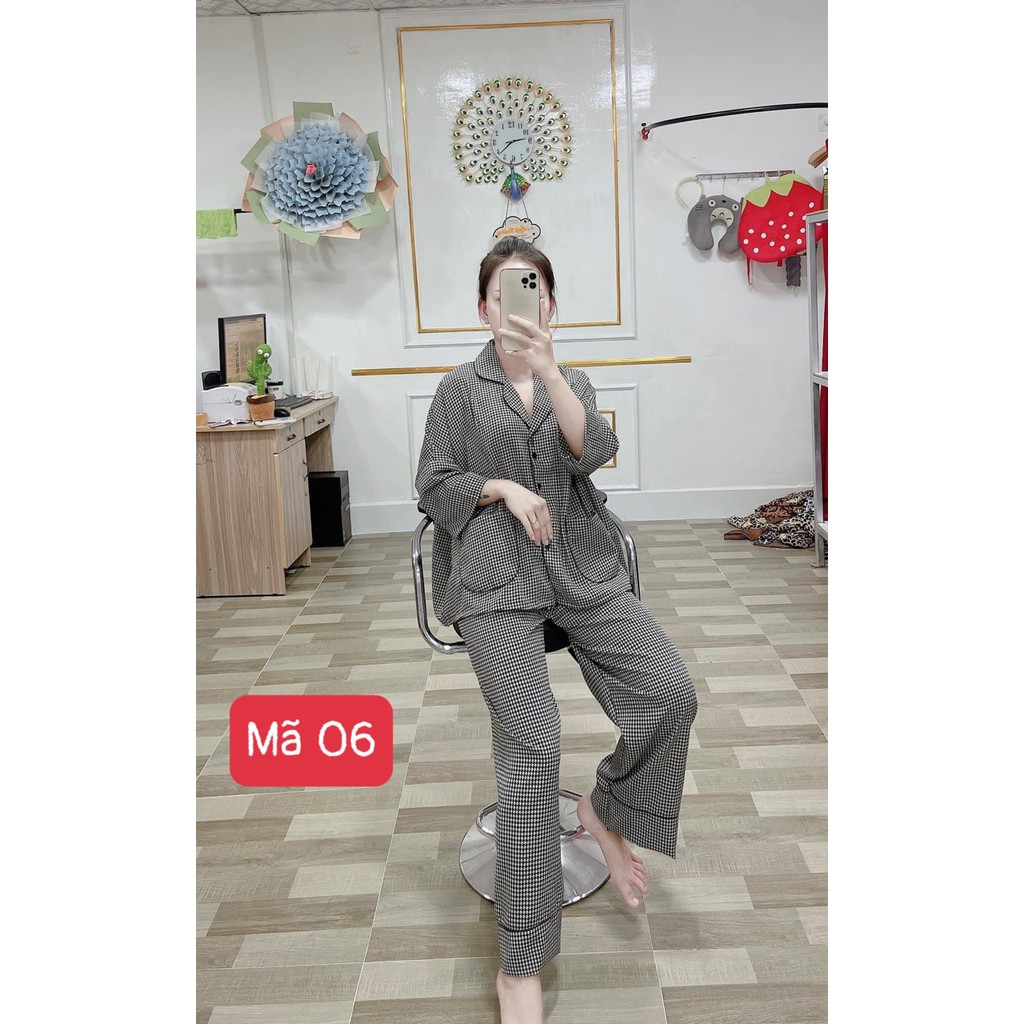 Pyjama lụa dài mặc nhà, Set bộ ngủ cao cấp nhiều mẫu