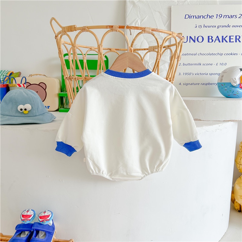 Bộ Áo Liền Quần Vải Cotton Tay Ngắn Thiết Kế Dễ Thương Cho Bé Sơ Sinh