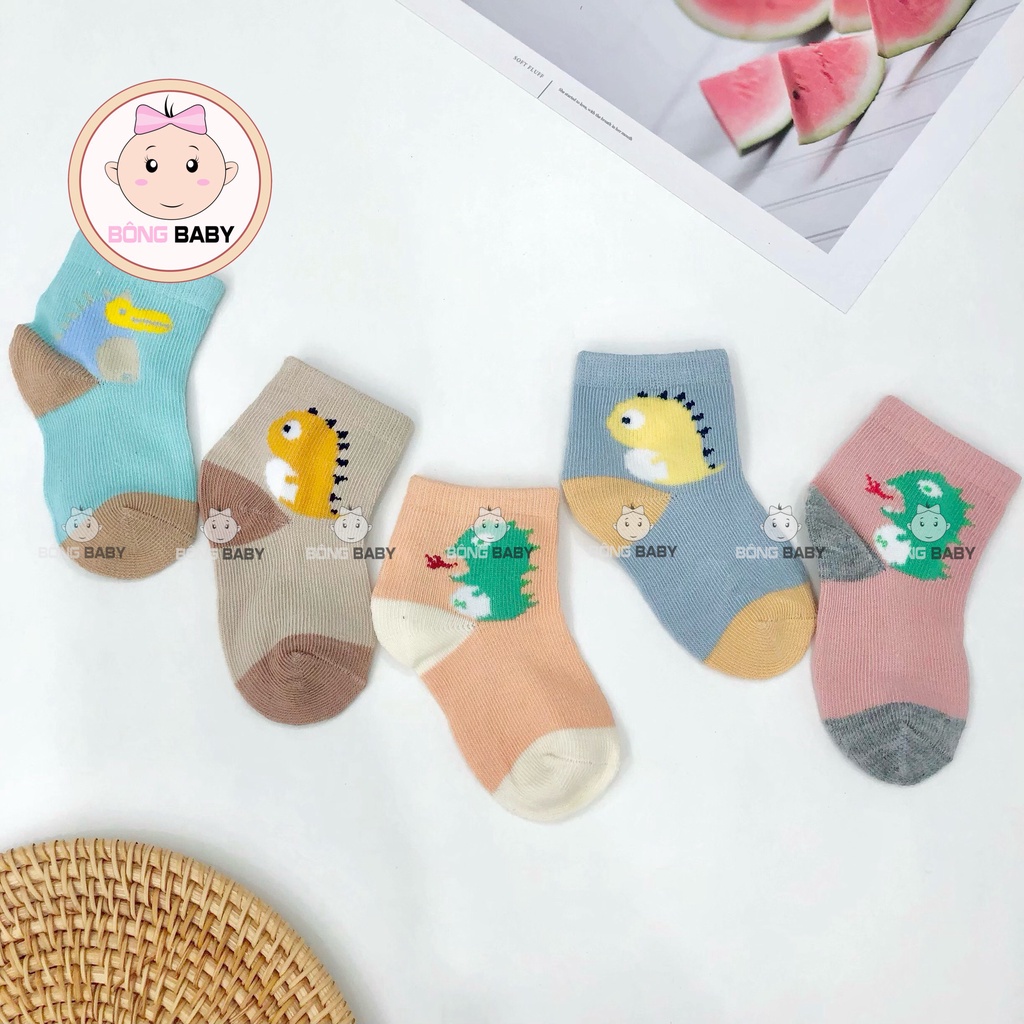 Set 10 đôi tất baby cao cấp cho bé từ 1 - 3 tuổi - Tất trẻ em cotton hình thú ngộ nghĩnh sang xịn mịn mùa thu đông