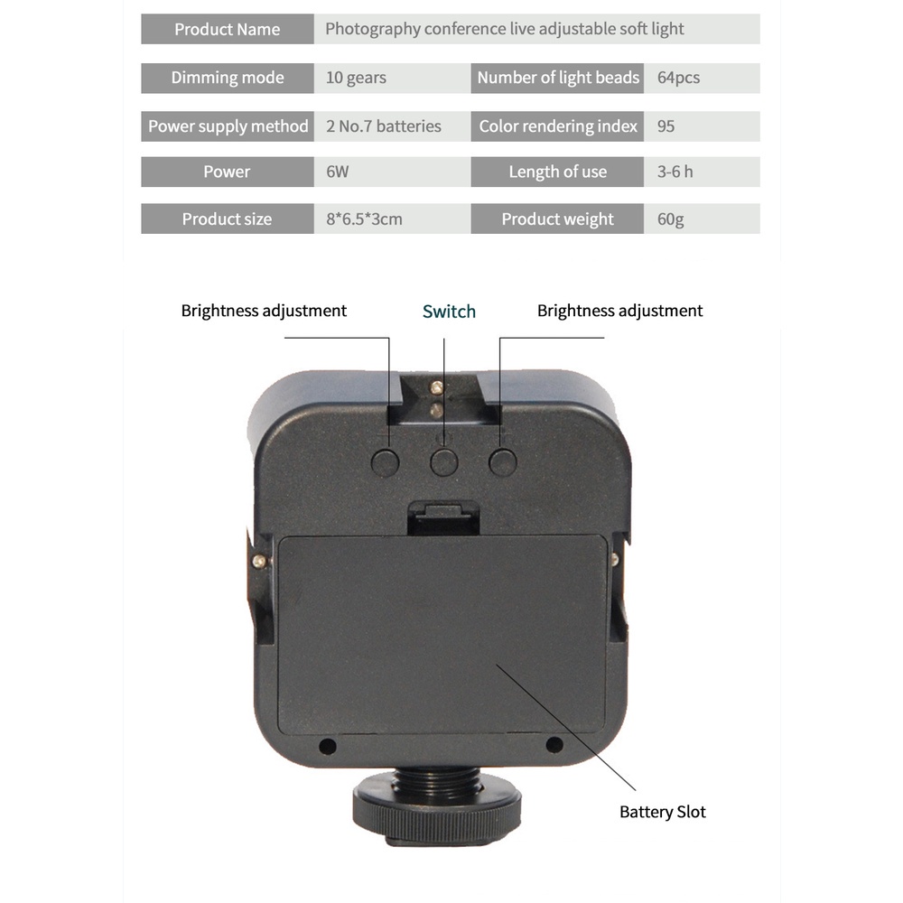 Selens Bộ Đèn LED Hỗ Trợ Quay Video Youtube / Quay Video / Quay Video Có Chân Tripod