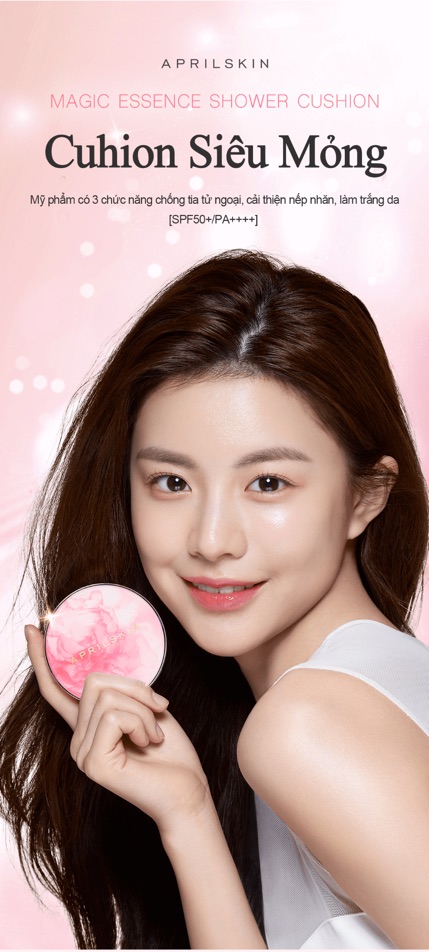 [Chính hãng] Phấn Nước Siêu Mỏng Nhẹ Cho Lớp Nền Tự Nhiên April Skin Magic Essence Shower Cushion SPF 50+ | BigBuy360 - bigbuy360.vn