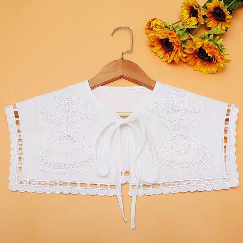 Khăn Choàng Cổ Thủy Thủ Thêu Họa Tiết Vỏ Sò Rỗng Cho Nữ