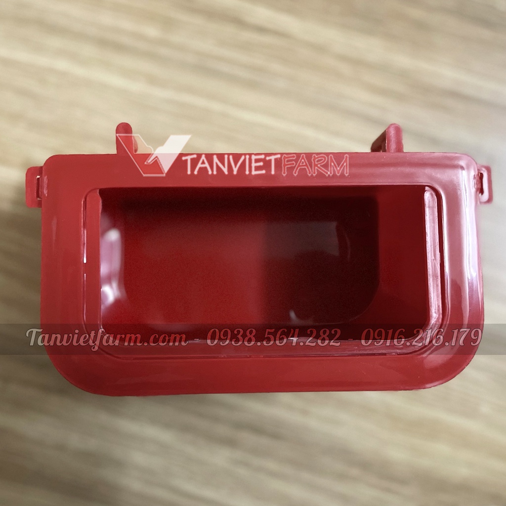SET 10 Máng ăn chống bới cho chim, vẹt, gà màu đỏ