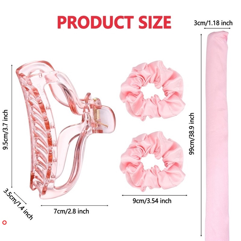 [Hàng mới về] Lô uốn tóc không dùng nhiệt kèm kẹp càng cua DIY