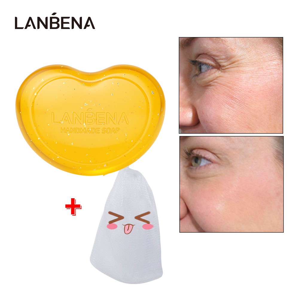 Xà phòng rửa mặt Lanbena tinh chất vàng 24K làm trắng chống lão hóa 100g