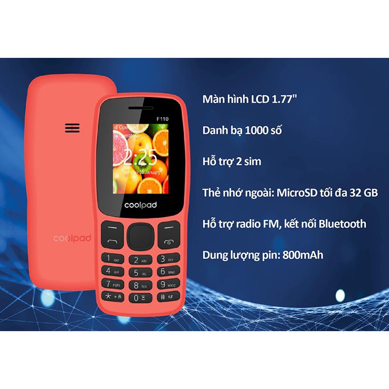 Điện Thoại Phổ Thông Coolpad Giá Rẻ 2 Sim -Điện Thoại Di Động - F110- BH 1 năm 1 đổi 1-Hàng Chính Hãng | BigBuy360 - bigbuy360.vn