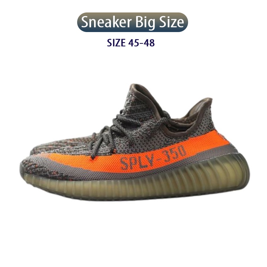 Giày sneaker nam big size (45, 46, 47, 48) màu xám cam beluga, giày thể thao size lớn, đế boost 350 v2 siêu êm