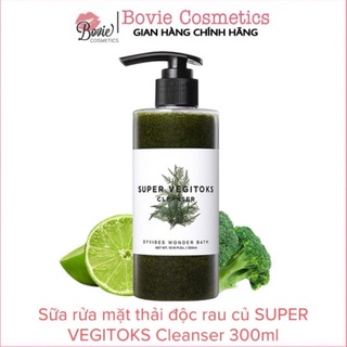 Sữa rửa mặt thải độc rau củ SUPER VEGITOKS Cleanser 300ml