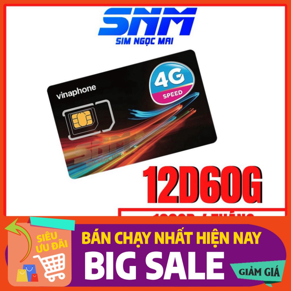 BIG SALE Sim 4G Vinaphone Trọn Gói 1 Năm Không Cần Nạp Tiền - D500 - D500T - 12D60G - 12VD89 - 12VD149 - SIM NGỌC MAI BI