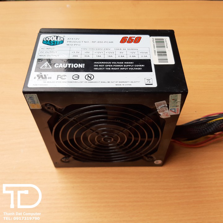 Nguồn máy tính Cooler Master 650W công suất thực - Nguồn Cooler Master 650 RP-650-PCAR