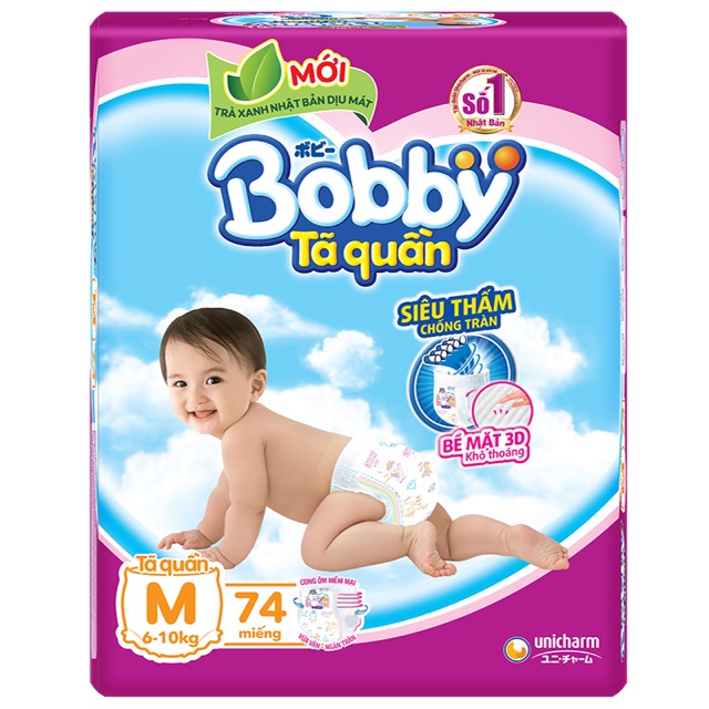 Mẫu trà xanh  Tã quần Bobby  XXL44+6