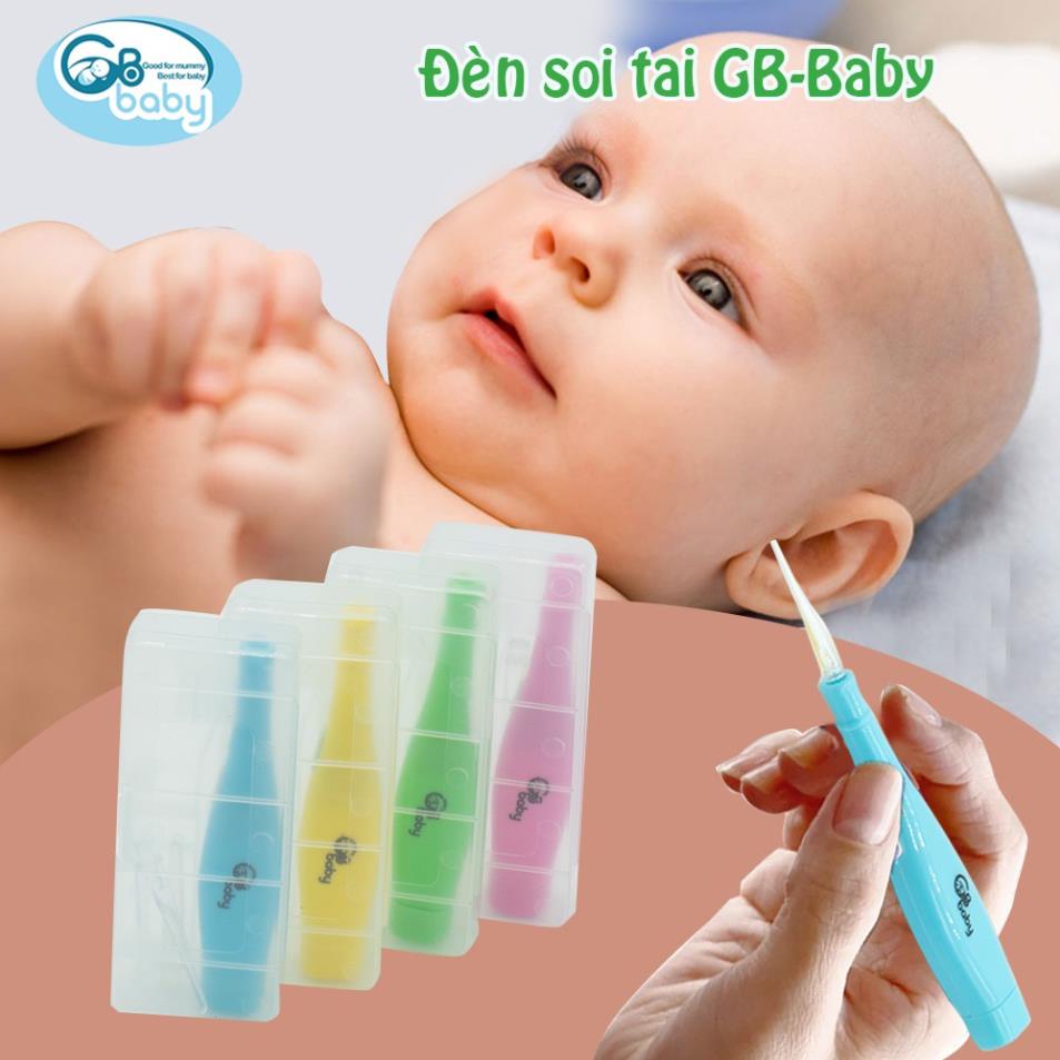 Dụng cụ vệ sinh tai cây lấy ráy tai cho bé GB-Baby gắn đèn LED đa năng