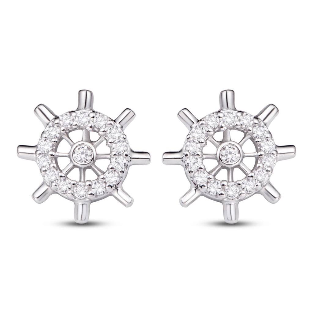 Bông tai bạc đính đá PNJSilver XMXMK000070