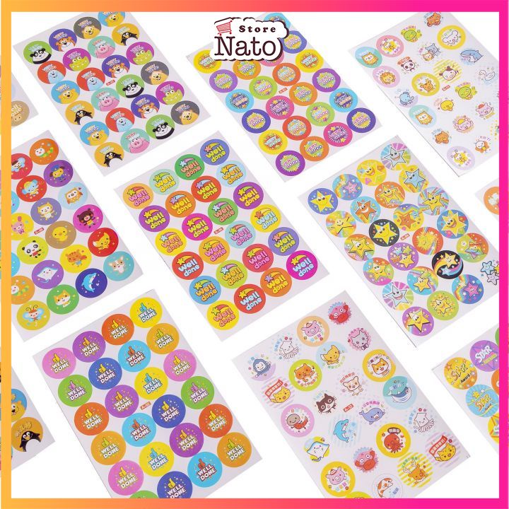 Túi sticker  dán nhiều hình đáng yêu cho bé NATO STK02