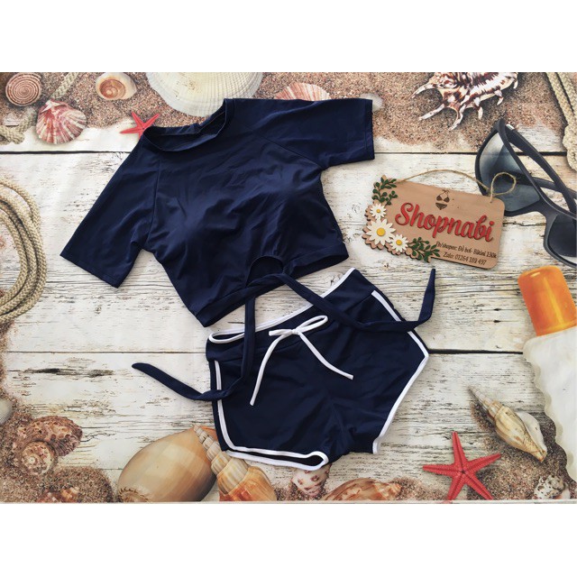 Giá sập sànNhập WANLSX giảm 9K đơn 99K - Đồ bơi tay ngắn áo cột nơ kiểu | BigBuy360 - bigbuy360.vn