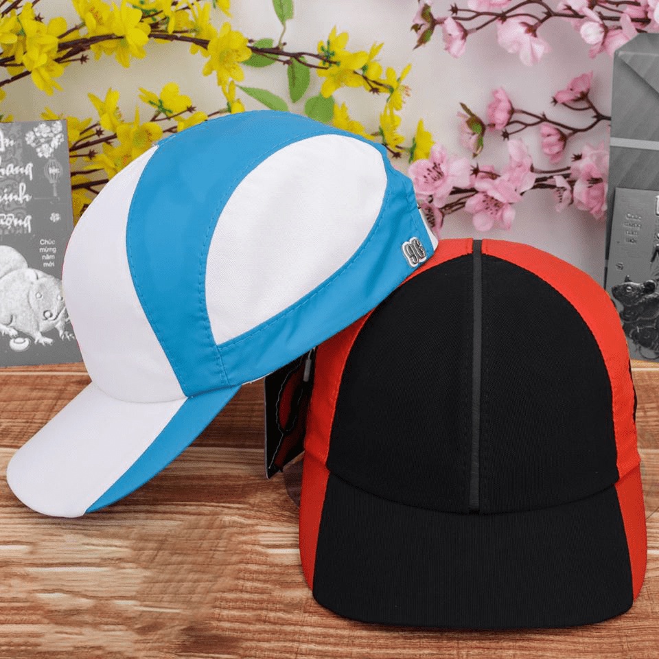 1 Cặp 2 Mũ Lưỡi Trai Nón Sơn Xanh Dương Lưới Trắng Và Đỏ Lưới Đen Vải Dù Chính Hãng Tem 7 Màu Mới 2022 / Nón Kết Sơn