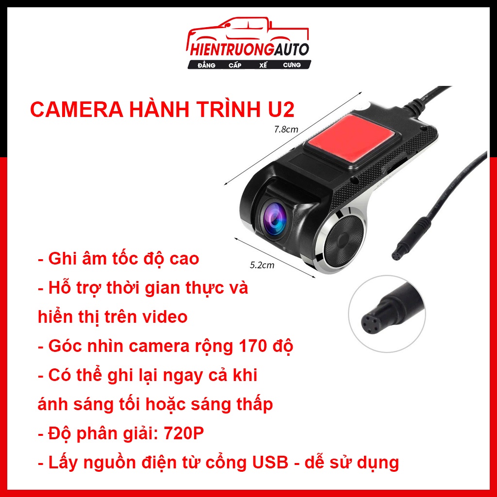 【SHIP SIÊU TỐC⚡️】Camera Hành Trình Ô Tô U2/U3/U6/V2 Kết Nối DVD Siêu Nét Dễ Sử Dụng - HT14