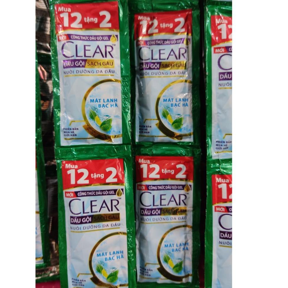 Dầu Gội Clear Bạc Hà dây 12gói