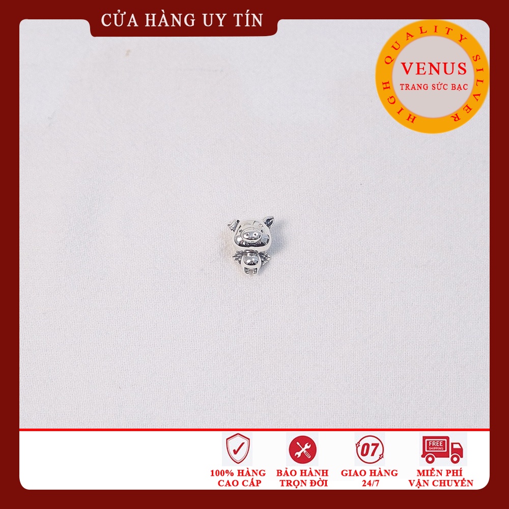 Charm Con Heo- S925 ALE- Trang Sức Bạc Venus