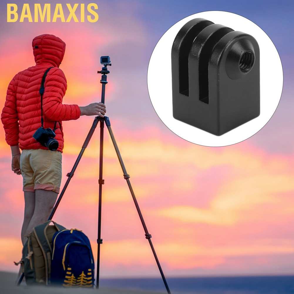 Ngàm gắn ba chân Bamaxis bằng hợp kim nhôm màu đen mini 1/4 inch cho camera chuyển động | BigBuy360 - bigbuy360.vn