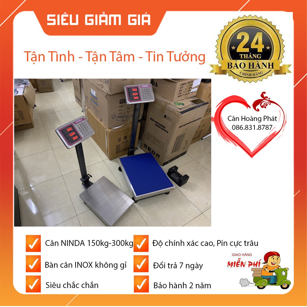 CÂN BÀN ĐIỆN TỬ 100kg - 150kg - 300kg NINDA NHẬT BẢN❤️❤️❤️BÀN CÂN INOX❤️❤️❤️HÀNG CAO CẤP. BẢO HÀNH 24 THÁNG