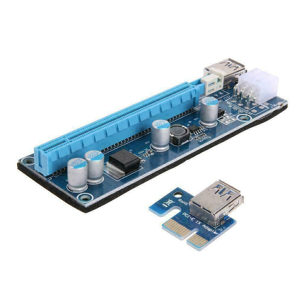 Dây Cáp Thẻ Mở Rộng Pci-e Pci Express Riser 1x 4x 8x 16x Gpu Usb 3.0 Sata 6pin