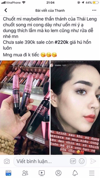 Chuốt mi Maybeline