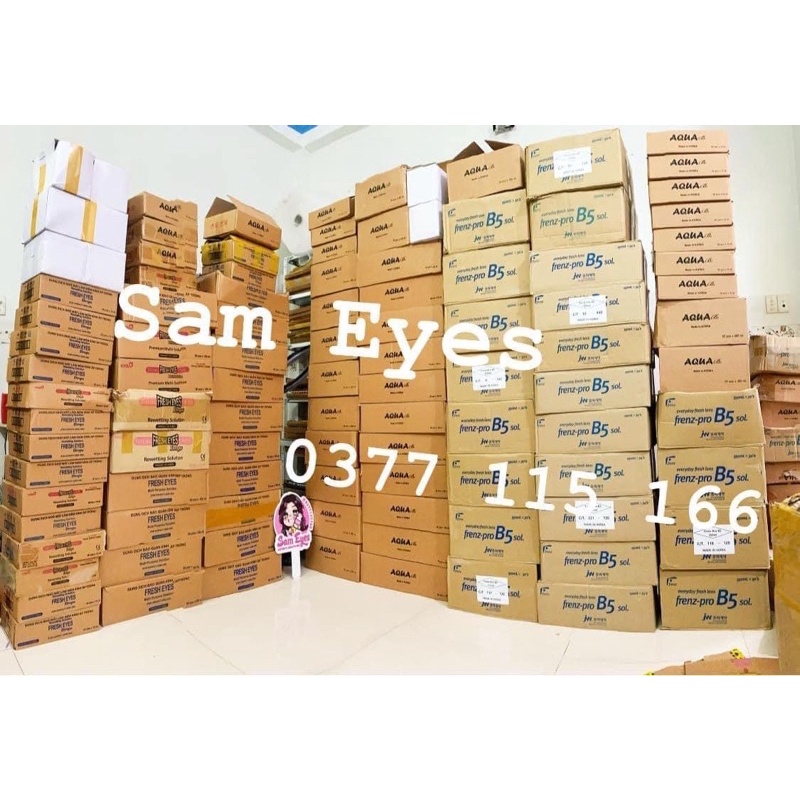 Nước ngâm rửa lens, nhỏ mắt lens Aqua B5, Frenz Pro B5, Fresh Eyes,The View