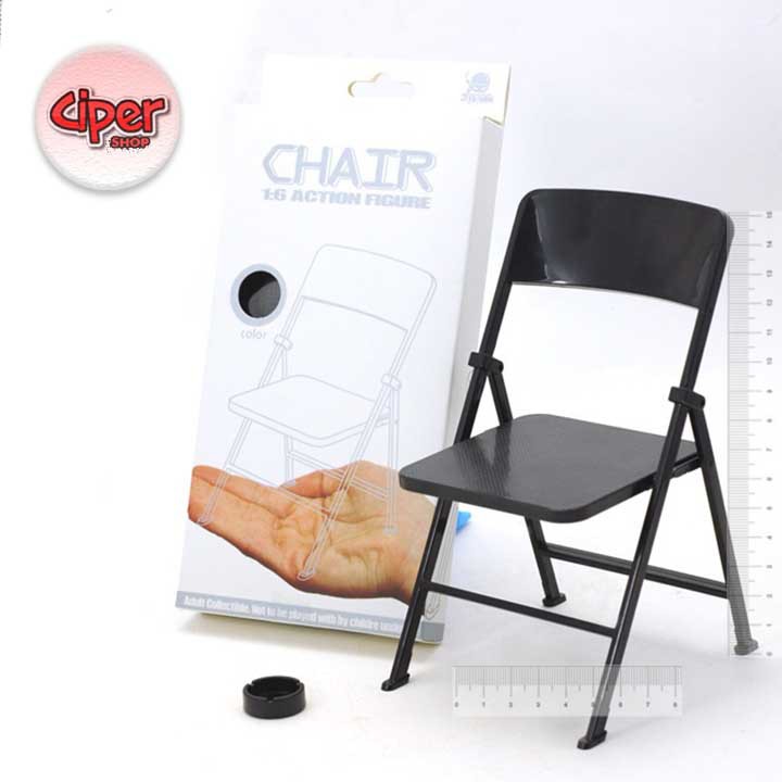 Mô hình ghế Nhựa Đen - Chair 1:6 - Figure Chair 1/6