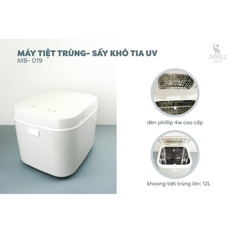 Máy tiệt trùng sấy khô tia UV Moaz bébé MB019