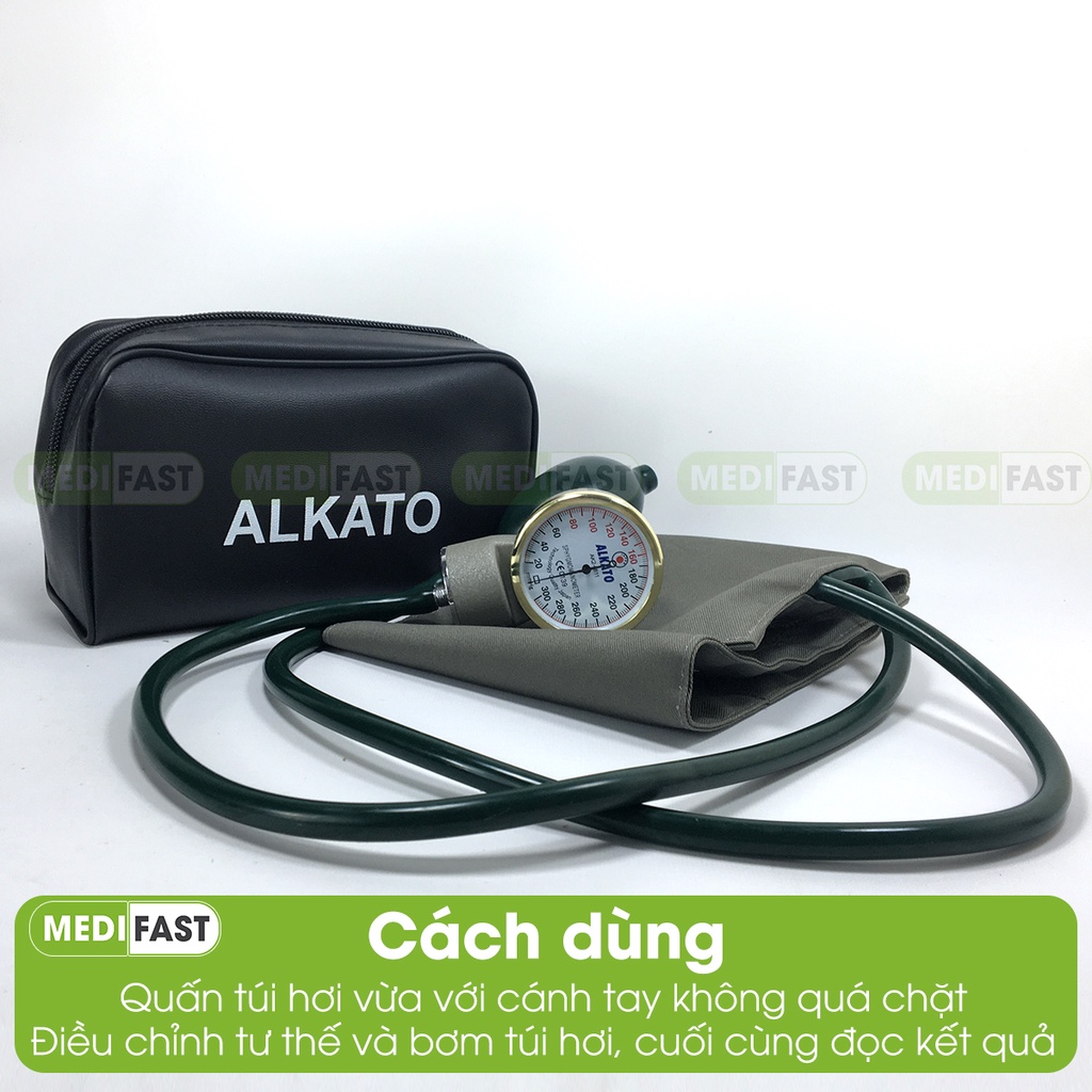 Bộ đo huyết áp cơ ALKATO - AK2 - 0811 - Được sản xuất từ Nhật Bản gồm đo huyết áp và tai nghe
