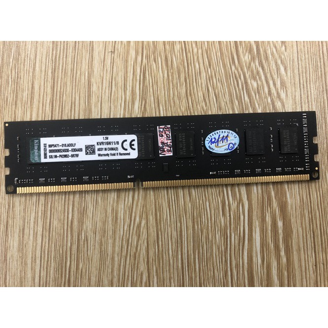 Ram máy tính Kingston 8GB DDR3-1600 mới bảo hành 12 tháng