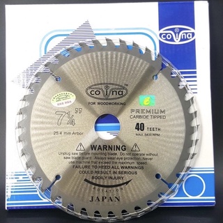 Lưỡi cưa gỗ covina 180mm 40 răng, lưỡi cắt gỗ 1t8