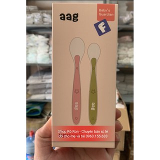 HỘP 2 THÌA SILICON ĂN DẶM AAG CHO BÉ
