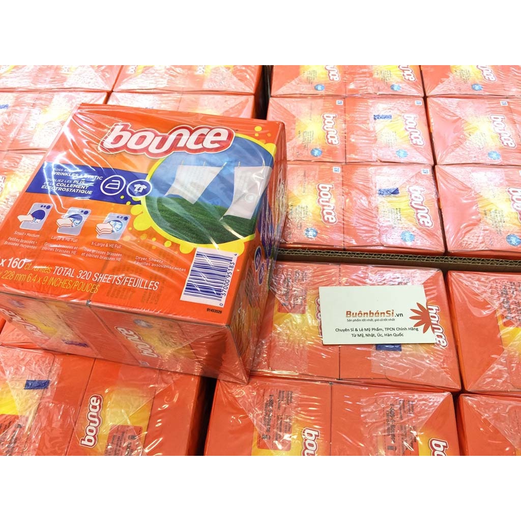 Giấy thơm quần áo Bounce Set lẻ 30 cái - Hàng Mỹ làm mềm và thơm vải - Bỏ vào tủ quần áo và máy sấy MGT03